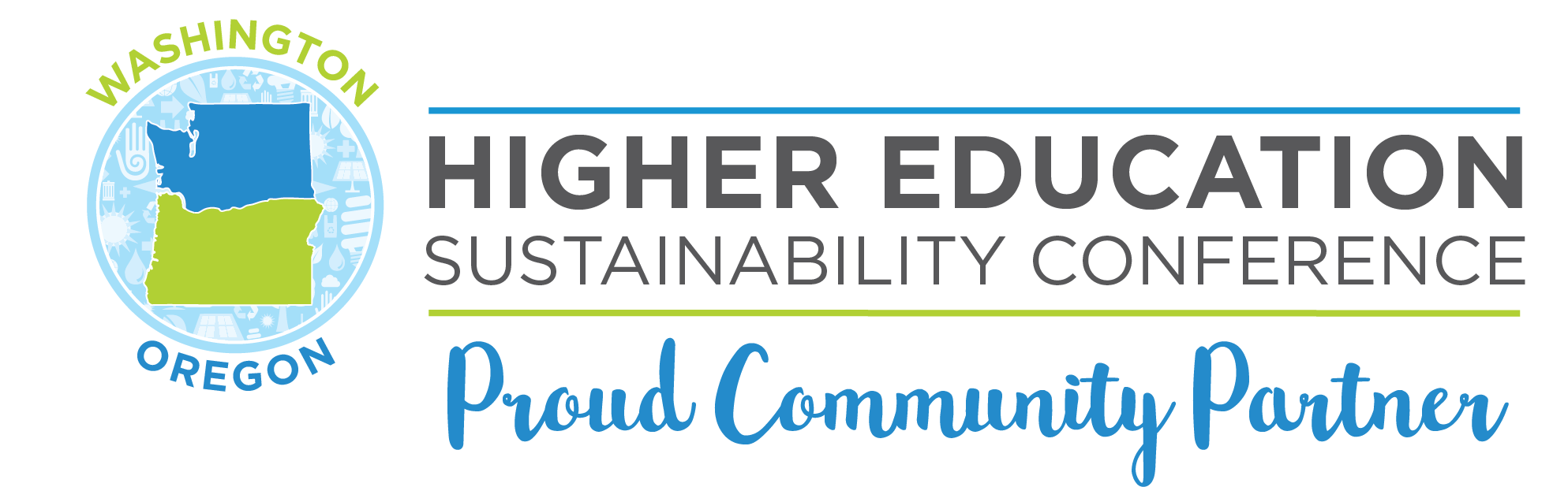 Washington Oregon Cascadia Higher Education Sustainability Conferece proud community partner logo