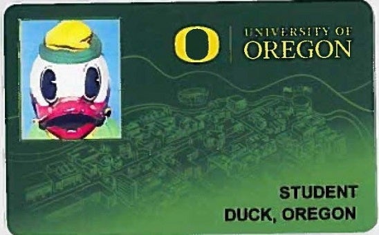 Front of the new UO ID card.