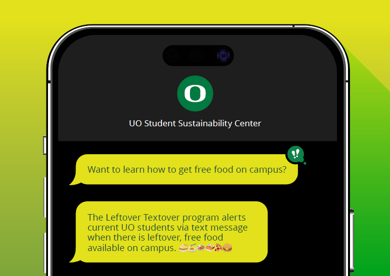 Mobile screen of Leftover Textover message
